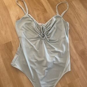 Teal tank bodysuit
